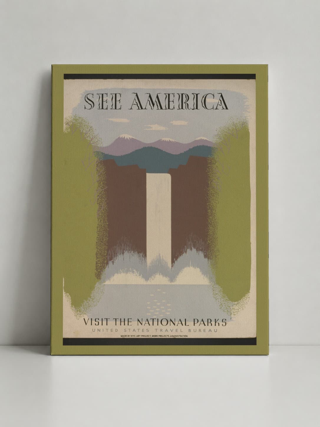 Вінтажний постер «See America. Водоспад»