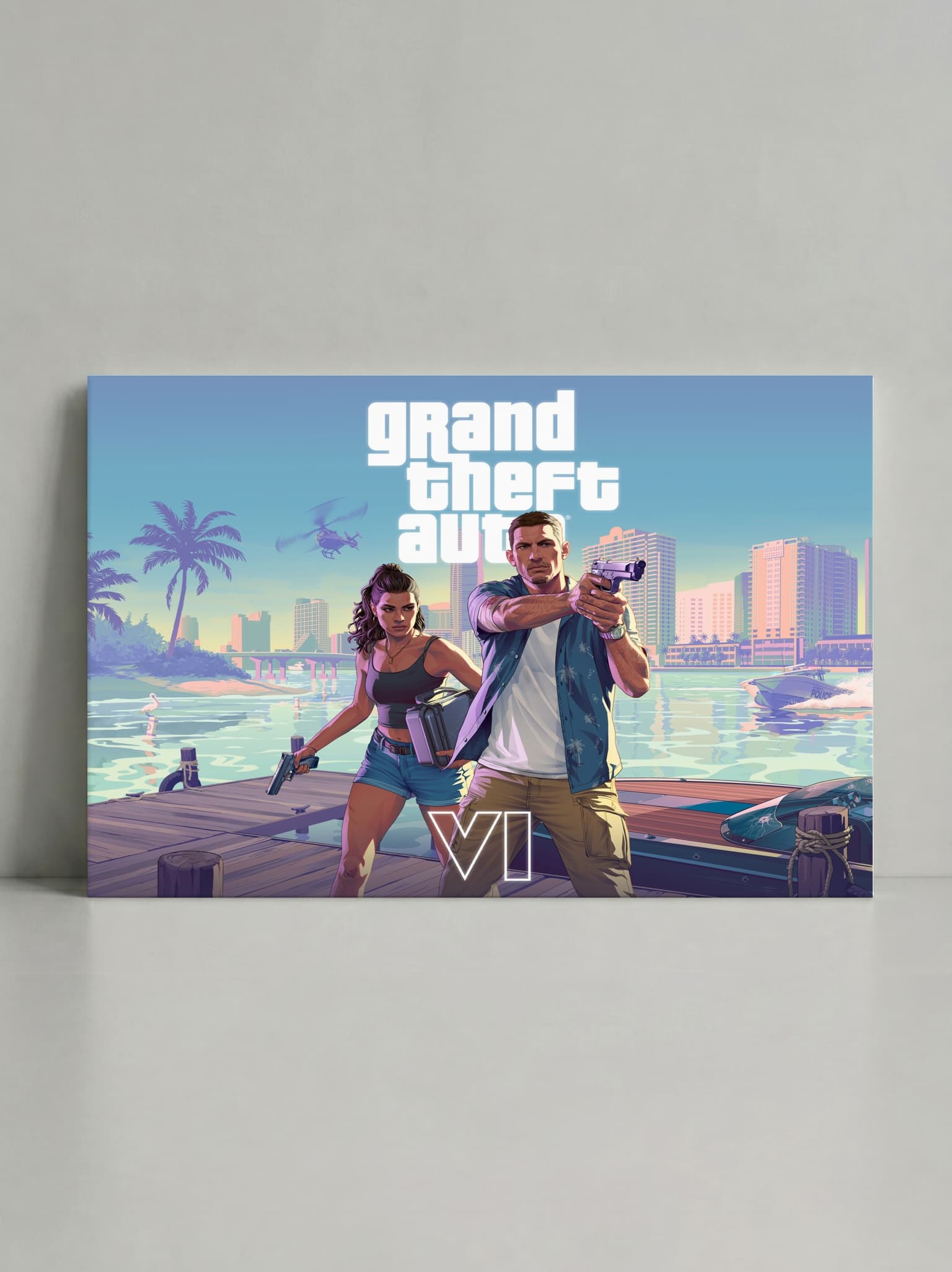 Картина GTA 6 на полотні — Арт Lucia & Jason - фото 1